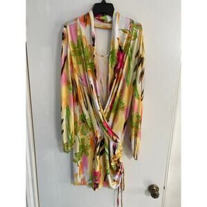 Savee Couture Laguna Beach mini dress women's L handmade floral event going out
